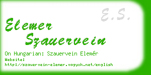 elemer szauervein business card