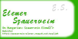 elemer szauervein business card